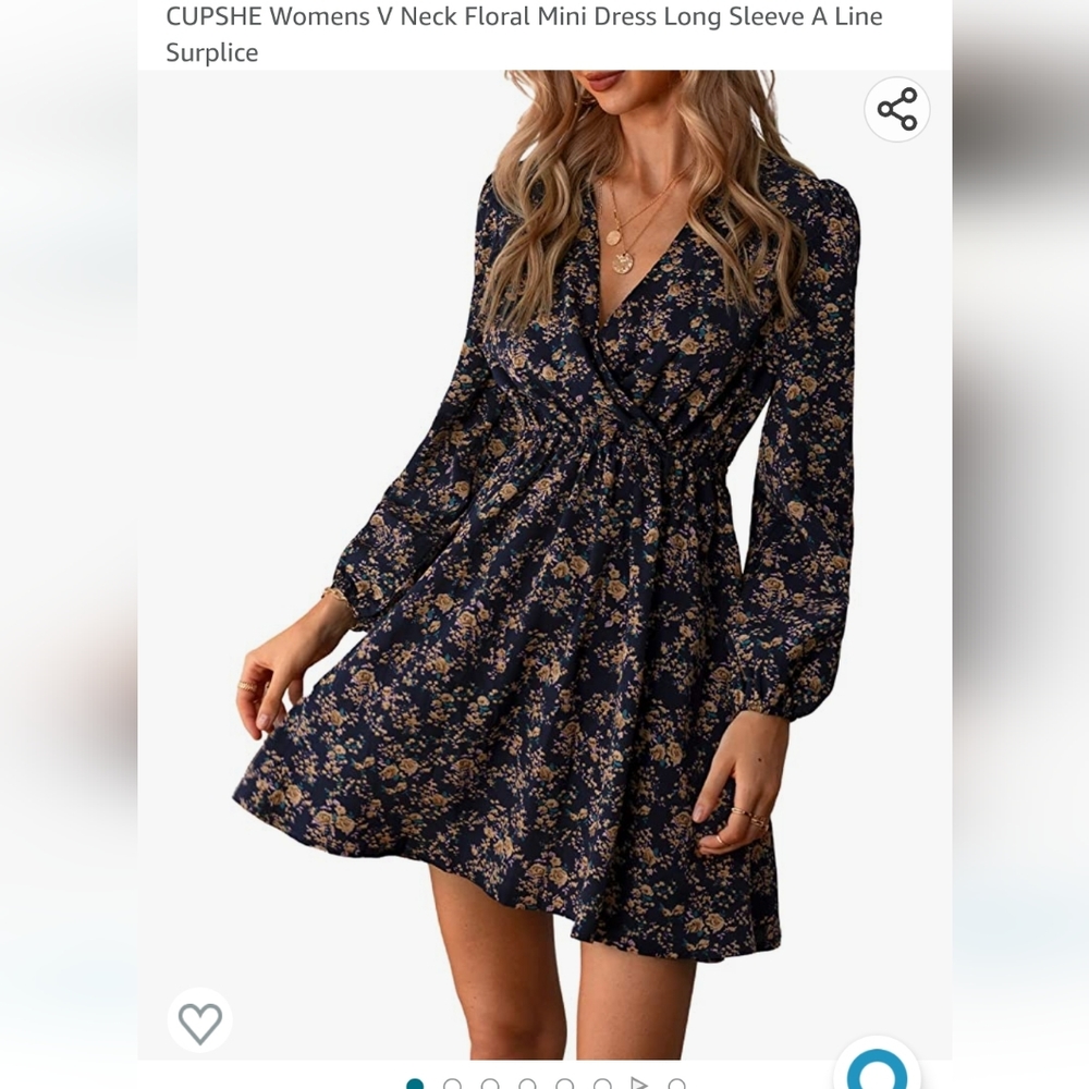 Cupshe V Neck Floral Mini Dress